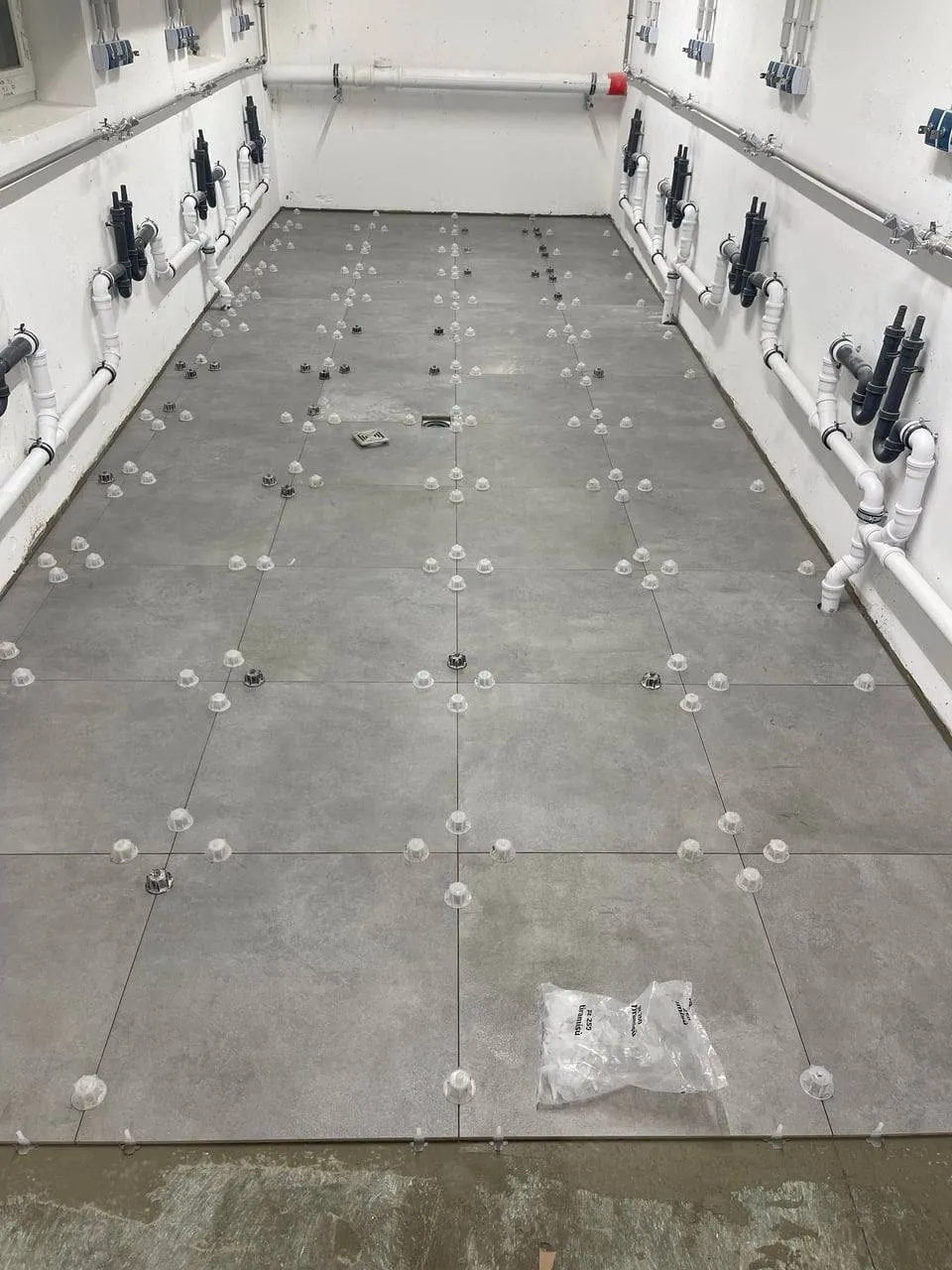 Bathroom tile installation